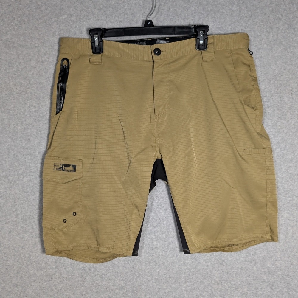 Pelagic Fishing Shorts Mens 36 Tan Dri-Flex Ripstop Cargo Utility